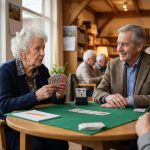 De Bridge-Club-Diplomatie: Het delicate psychologische spel van bridge op dinsdagmiddag, waar een verkeerde kaart leidt tot een ijzingwekkende stilte aan tafel.